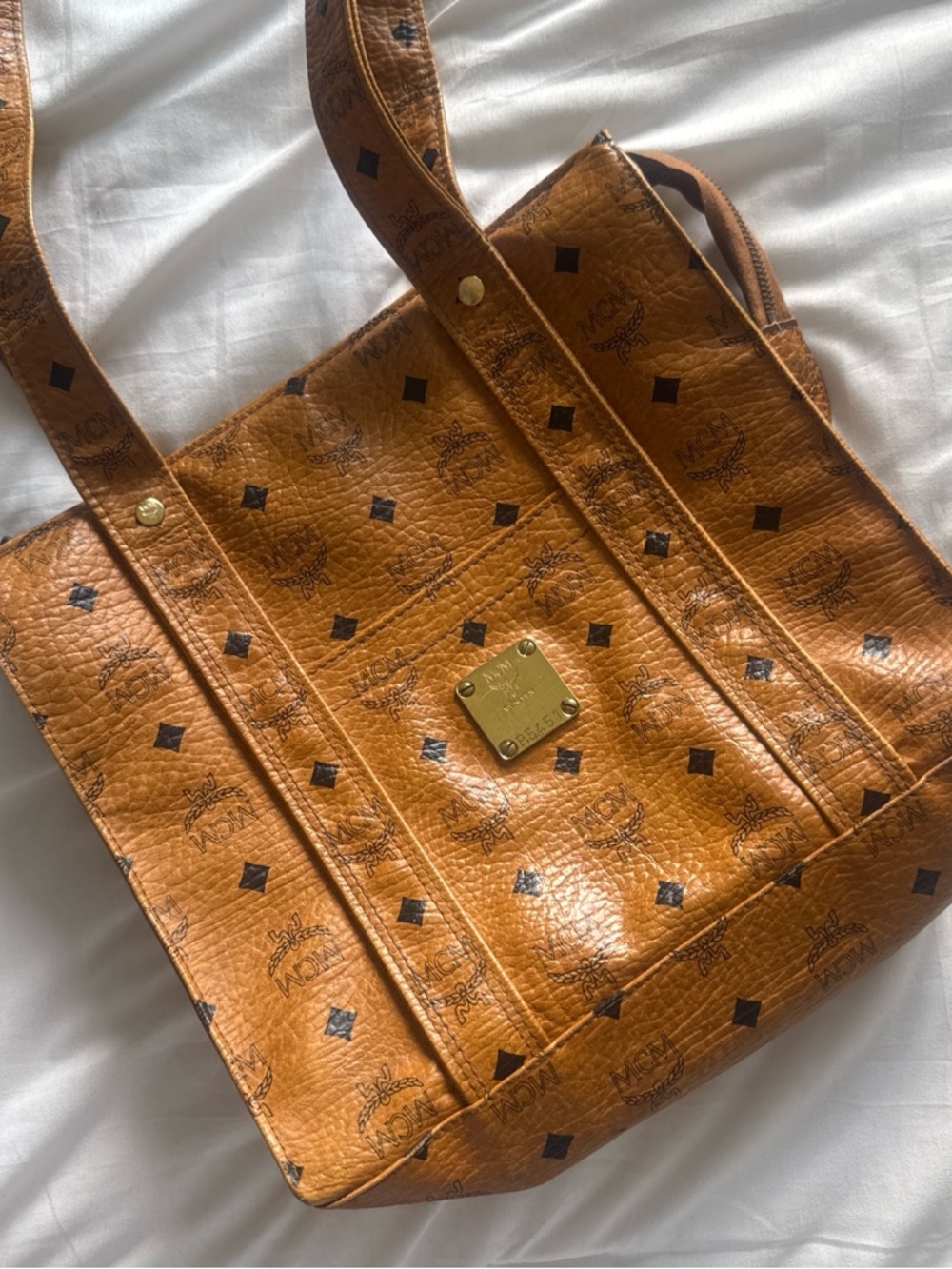 MCM *VINTAGE* leather Logo Tote